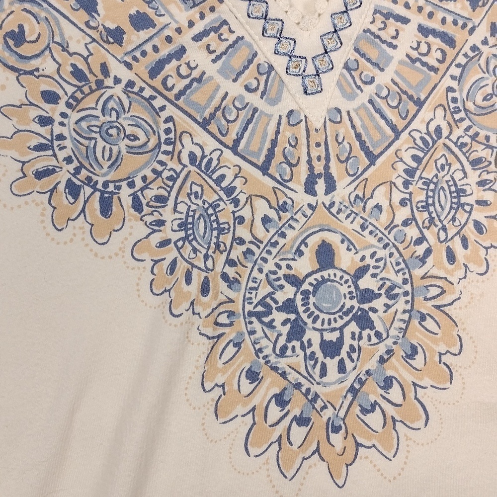 Ruby Rd Embroidered Cream Top Size Small - Picture 3 of 9